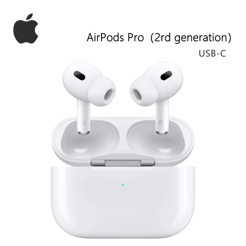 Apple AirPods Pro 2 Wireless Bluetooth Earbuds Active Noise Cancellation Transparency Spatial Audio USB-C MagSafe Charging Case