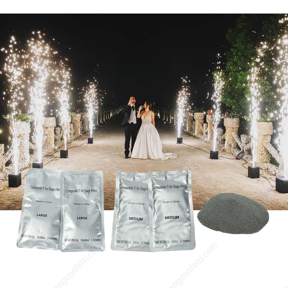 4Bag Cold Spark Machine High-Purity Ti Powder for Stage Machine Effect DMX Fountain Sparkular Bar Party Wedding Gender Reveal DJ