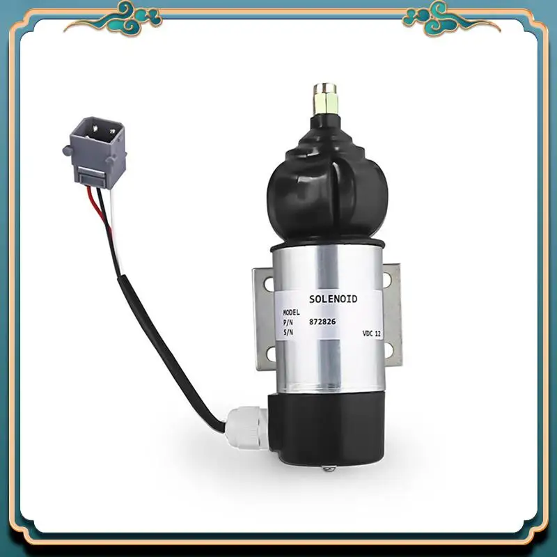 Mais recente solenóide de parada 12v adequado para volvo penta tamd60a tamd60b tamd60c 872826 1827650 peças de reposição