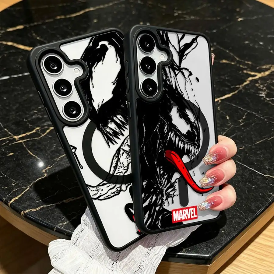 Cool Venom Case for Samsung Galaxy S26 S25 S24 FE S25 Plus Ultra S23 S22 S26+ S23+ S24+ Magnetic Phone Cover