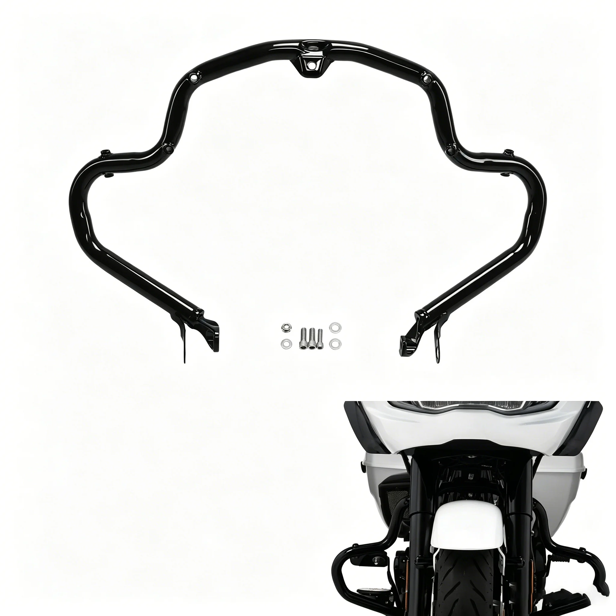 Street Glide Road Glide Engine Guard for Harley 2023-Up CVO Street Glide and CVO Road Glide, 2024-Up Road Glide and Street Glide