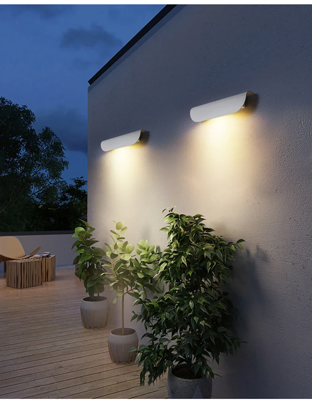 LED Wall Lamp Indoor and Outdoor AC85-265V 9W Modern Minimalist Style IP65 Waterproof Lamp