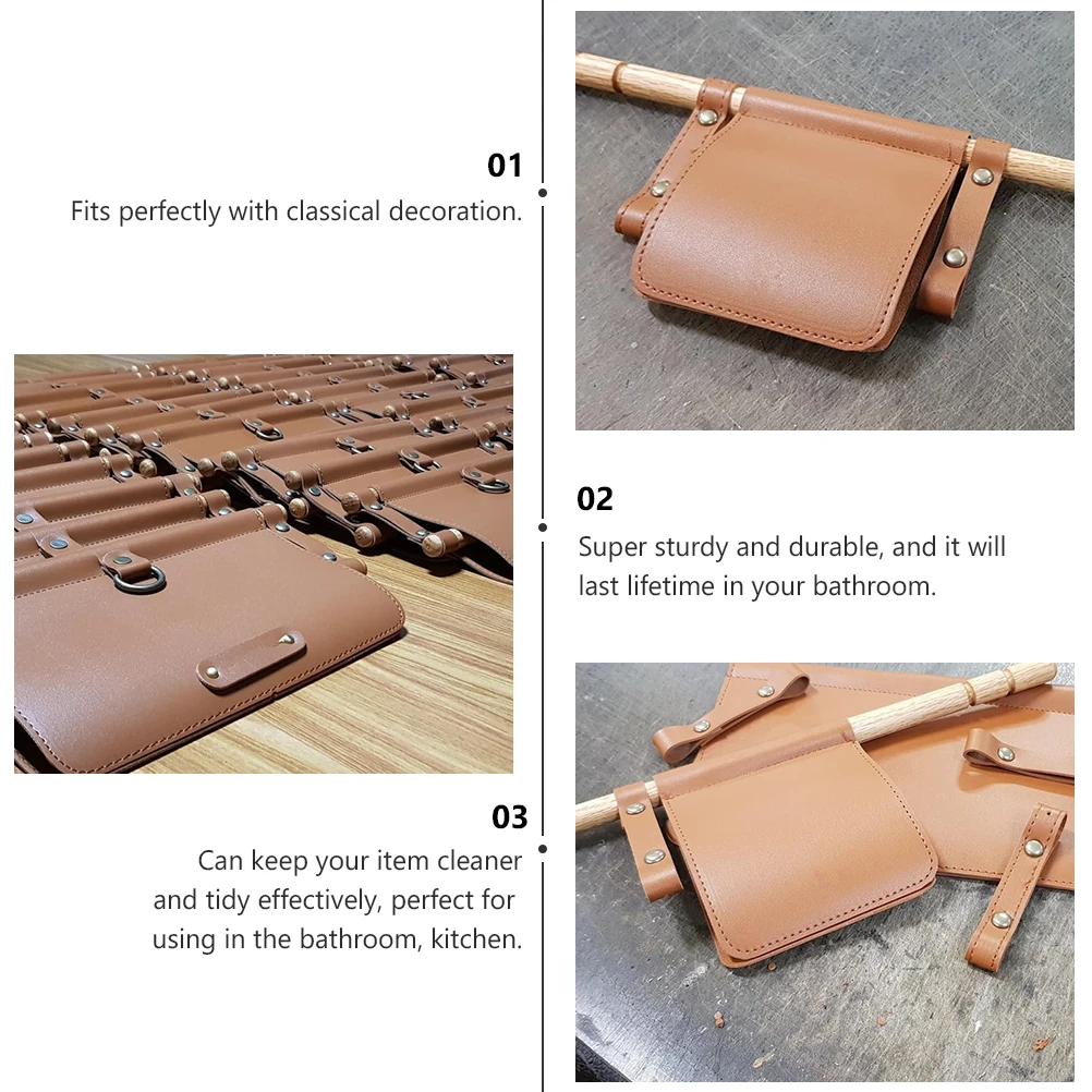 

Дырокол, современный держатель для бумаги из искусственной кожи, экономящий место, аксессуар для ванной комнаты и кухни, держатель для бумаги в ванной комнате, держатель для салфеток