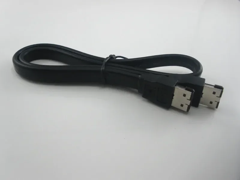 E-SATA eSATA e SATA Male to  M/M Extension Data Sync Cable Line for External Portable Hard Drive HDD 50cm