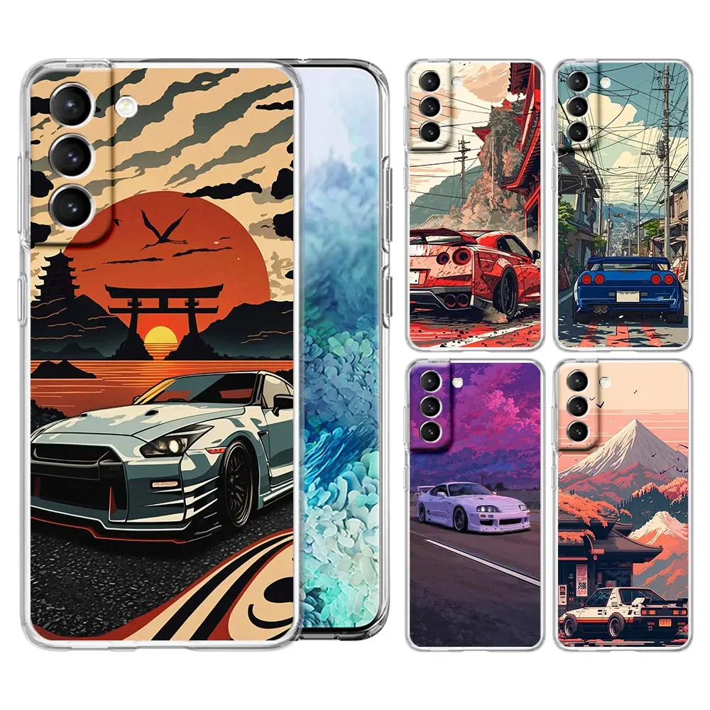JDM CAR Clear Phone Case For Samsung Galaxy S26 S25 FE S24 + S23 S22 S21 Ultra S20 5G S10E Plus Cover