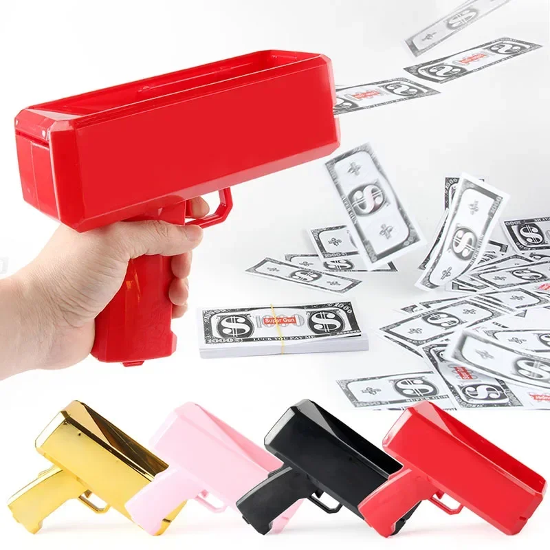 Party Gun Toy Handheld Cash Shooter for Wedding Birthday Game Movies Bachelor Props Party Supplies Celebration Spray Money Gun