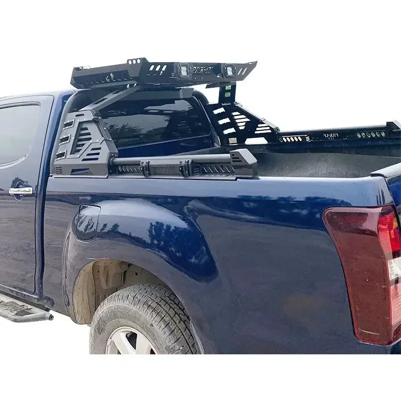 KQX Rust Resnt Durable OEM Sport Roll Bar 4x4 Pickup Truck Roll Bar With Lage Basket For D-MAX  Hilux