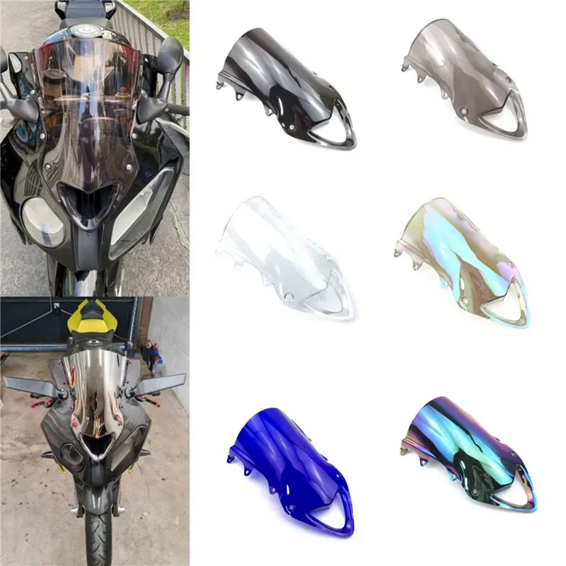 Suitable for BMW smoke colored motorcycle windshield dual bubble S1000RR S1000 RR S 1000 RR 2009 2010 2011 2012 2013 2014