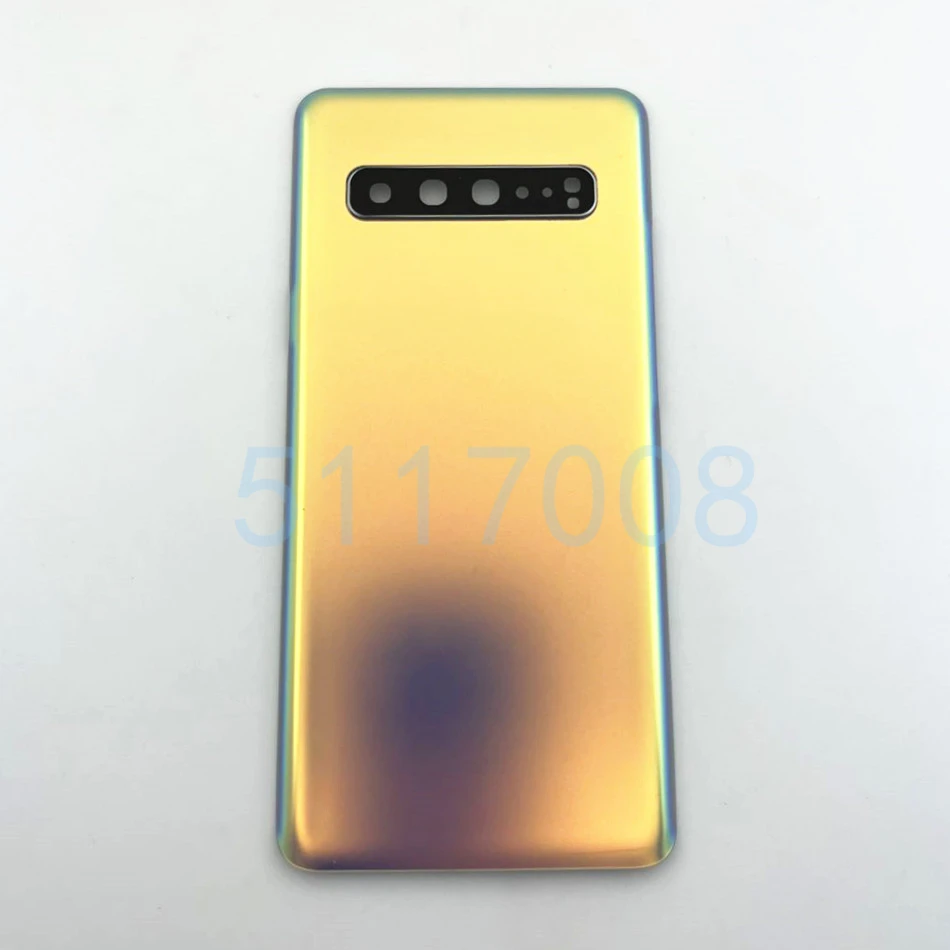 Szklana osłona baterii do Samsung Galaxy S10 5G G977 G977F 5G tylna tylna obudowa samoprzylepna z obiektywem aparatu