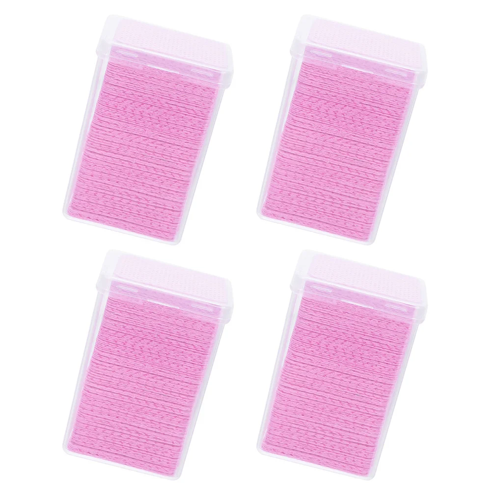

4 Boxes Cotton Pads for Glue Cleaning Lash Extension Wipes Non-Woven Fabric Professional Remover Pad for Eyelash Salon Supplies