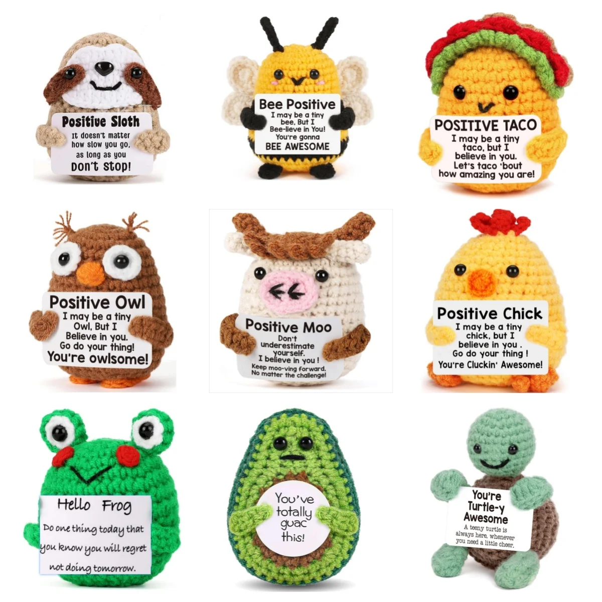 Niedliche handgewebte Bienenornamente mit positiver Energie, handgefertigt, Häkelunterstützung, emotionale Gurken, Gurke, Heimdekoration, Weihnachtsgeschenke