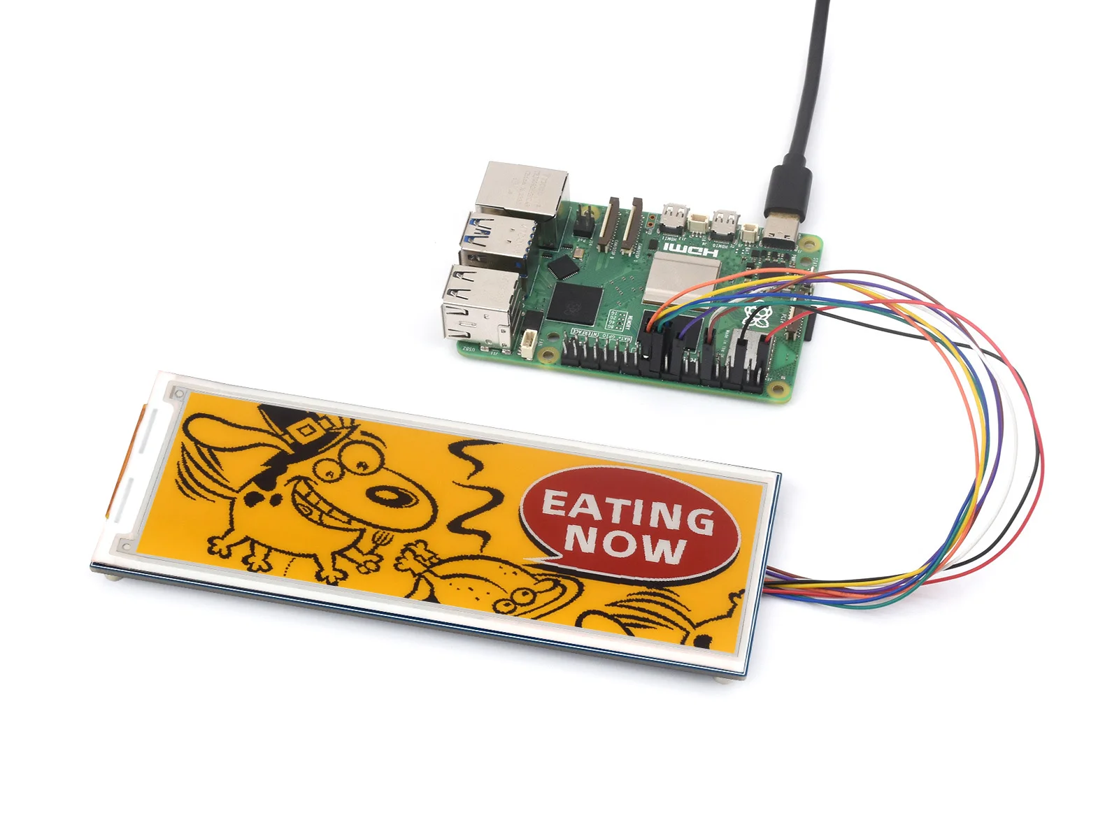 5.79inch e-Paper (G) Waveshare display (G) e-ink display 792x272 Red Yellow Black White for Raspberry Pi Jetson Series Ardruino