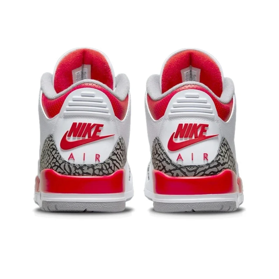 Originele Air Jordan 3 "Fire Red" voor heren zwart-wit rood Chicago Classic Retro basketbalsneakers DN3707-160