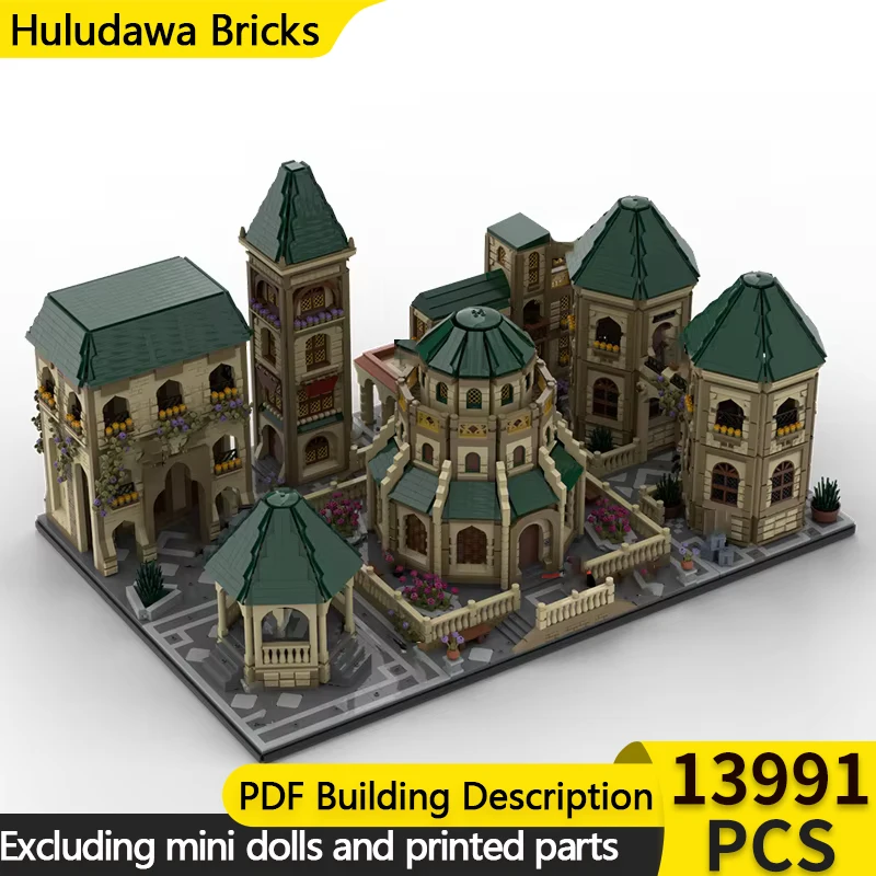 Star Movies Street View Model MOC Building Bricks Medieval Houses Modular Technology Gifts Holiday Assemble Children Toys Suit