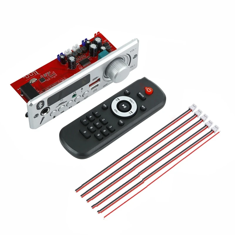 

1 Set Bluetooth MP3 WAV Decoder Board Kit 80W Amplifier Handsfree Car Audio Microphone USB TF FM Radio Mp3 Player Speaker DC 12V