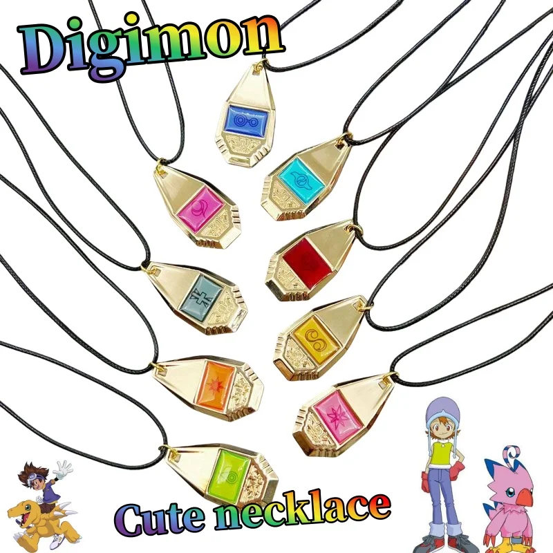 

Digimon Necklace Cute Fashion Cartoon Personalized Creative Simple Warrior Badge Pendant Necklace Gift for Friends on Holidays