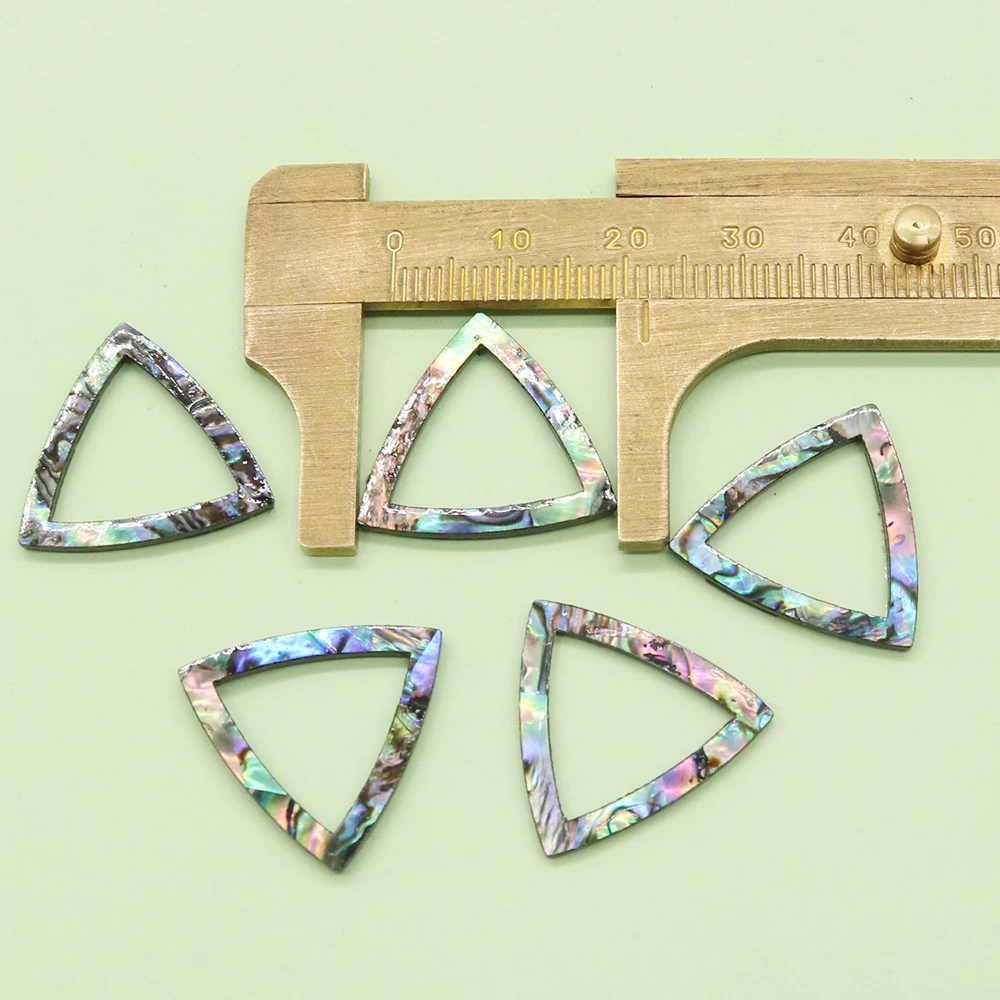 Natural Abalone Shell Cabochon Irregular Openwork Triangle Geometric Cabochon Beads for Jewelry Making DIY Necklace Earring Ring