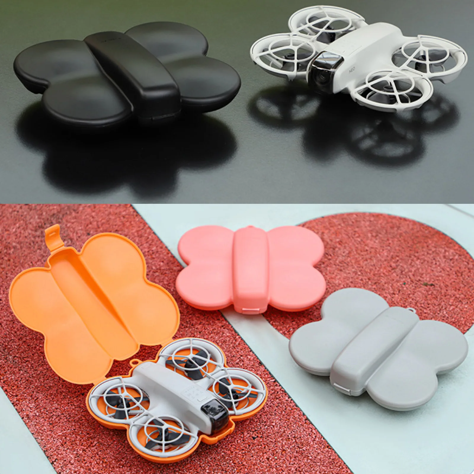 Butterfly Storage Case for DJI NEO Drone Portable Hard Shell Carrying Box Shockproof Protective Cover with Carabiner Accessories