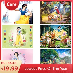 Snow White Princess Background Happy Birthday Party Baby Shower Photography Vinyl Background Room Decor Supplies Photo Poster