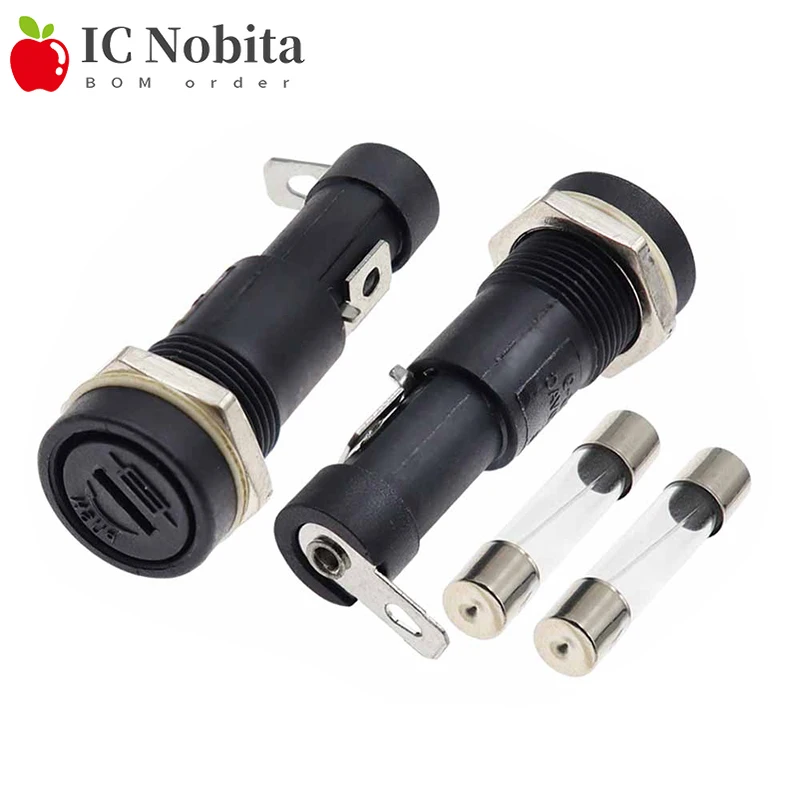 

50PCS R3-9 6x30mm Fuse Holder SCI Panel Mount Chassis Glass Fuses Holder for 15A 250V 6*30mm Fuses
