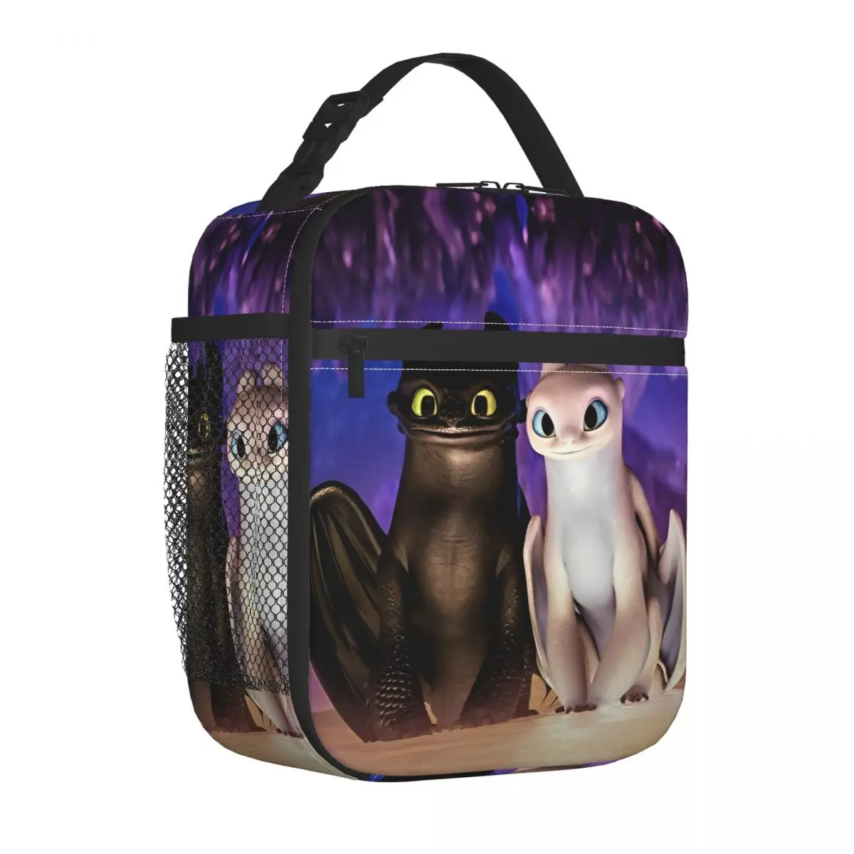 Toothless Insulated Lunch Tote Bag Train Dragon Merch Storage Food Box Y2K Thermal Cooler Bento Box For Travel