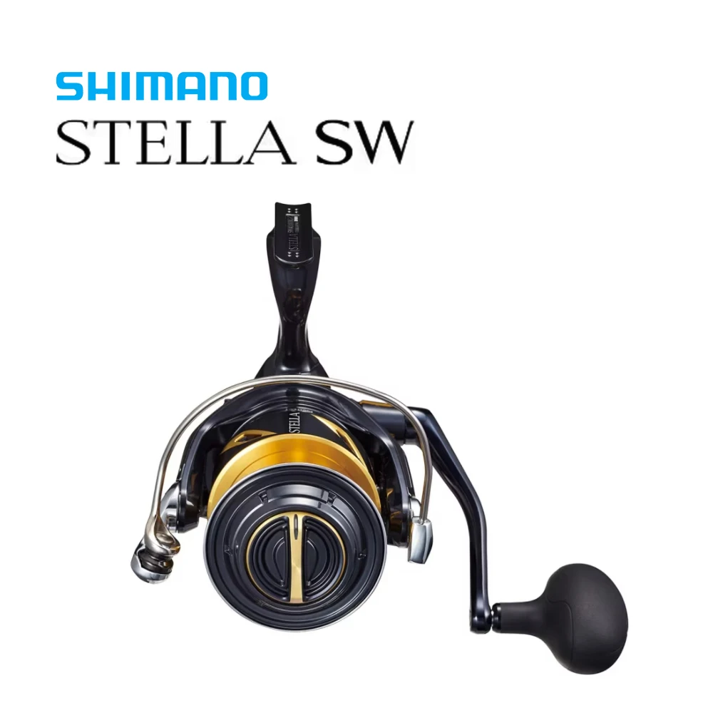 SHIMANO Original Stella SW Spinning Fishing Reel 4.4-6.2:1 Max Drag 11-28KG 12/13+1BB Hagane Body/Gear InfinityDrive S A-RB