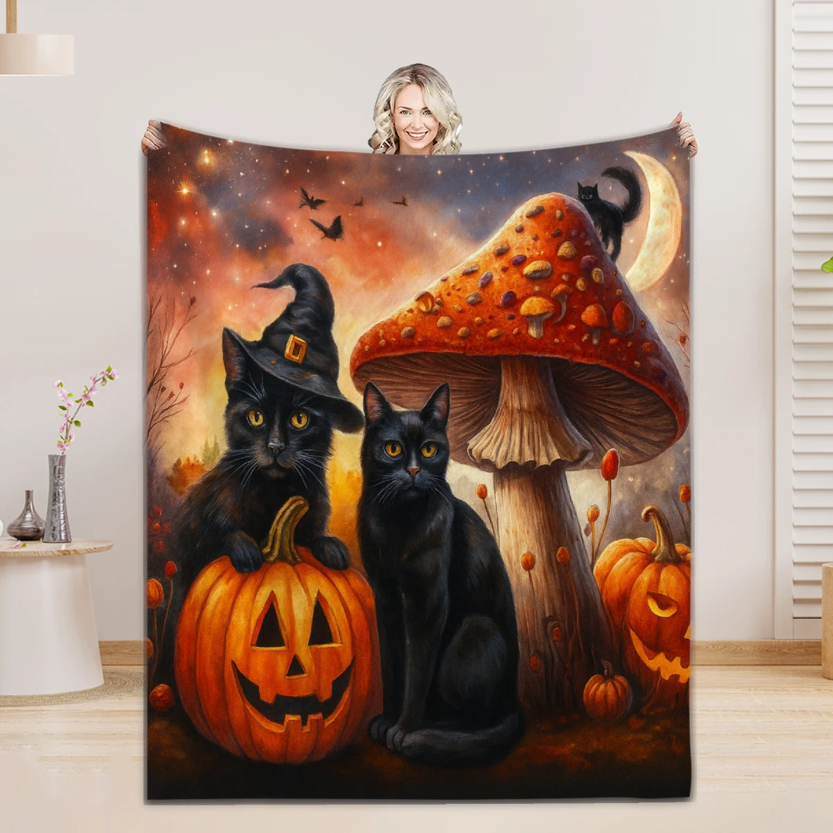 

Halloween Flannel Blanket 3D Printed Blanket For Office Home Camping Nap Leisure Blankets Halloween Gifts For Home Decor
