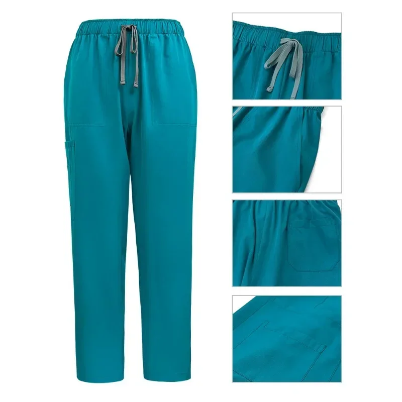 New Medical Doctor Nurse Surgical Uniforms Woman Scrub Set Beauty Salon Work Wear Clinical Scrubs Top-Pants Spa Nursing Suit