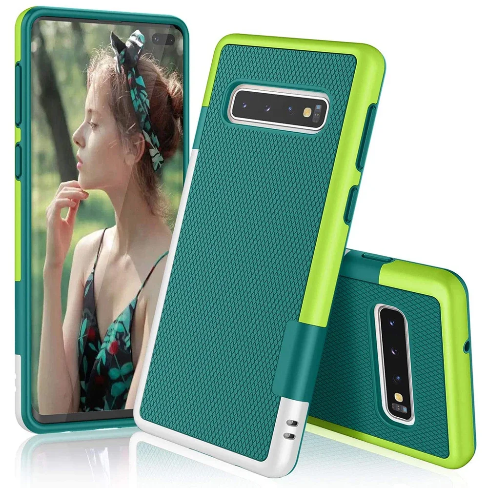 Slim Hybrid Shockproof Phone Case Voor Samsung Galaxy S10 Plus S9 Plus S10 S10e S9 S8 S7 S7 Rand S6 case 3 Kleur Soft Tpu Cover