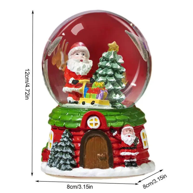 Christmas LED Musical Snow Globe Cute Water Globe Music Ball Cartoon Christmas Decoration Battery Powered Crystal Balls supplies