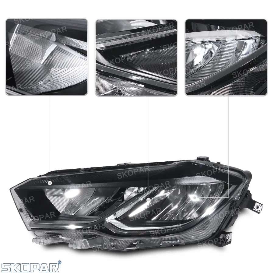 LED Headlight For VW Polo VI HATCHBACK 2021 2022 2023 2024 2025 2026 Car accessories Front 10 Pin Headlamp 2G1941005C 2G1941006C