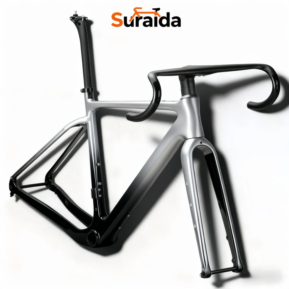 

T1100 SURAIDA 2026 Max Tire 700*45C Carbon Gravel Frame Disc Brake BB86 Internal Cable Gravel Bicycle Frameset Road Bike Frame