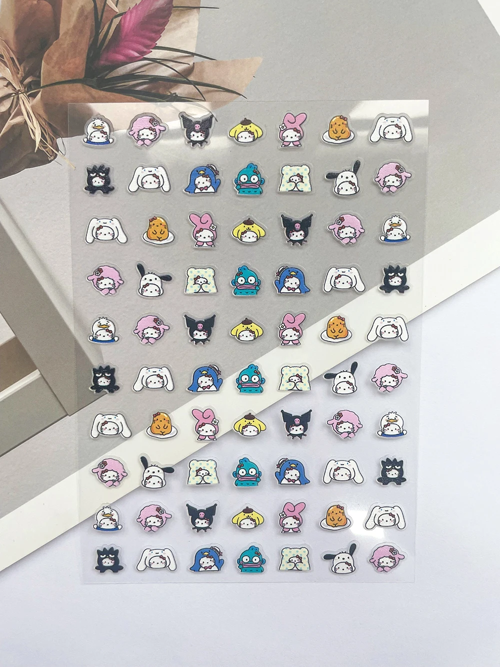 Mini Hellokitty Fruit Food Pixel Art Style علامات الأمتعة ملصقات فنية لتقوم بها بنفسك جراب هاتف أزرار لوحة مفاتيح الكمبيوتر المحمول ملصقات لطيفة