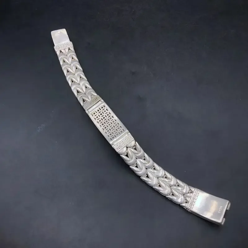 Exquisite Tibetan Silver Ethnic Style Retro Doing Old Inlaid Gemstone Bracelet Bangle Men Women Fine Jewelry Fashion Gift 6