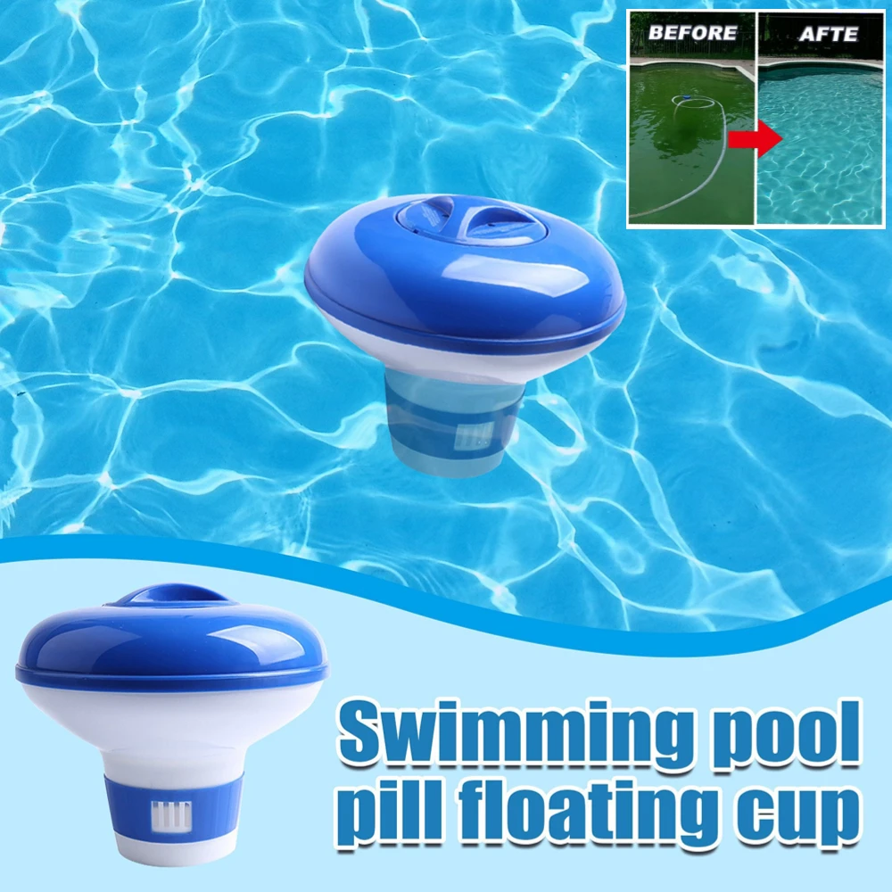 Swimming Pool Floating Chlorine And Bromine Tabs Dispenser Tablet Floater Pill Float Cup for Indoor Outdoor Pool Accessories