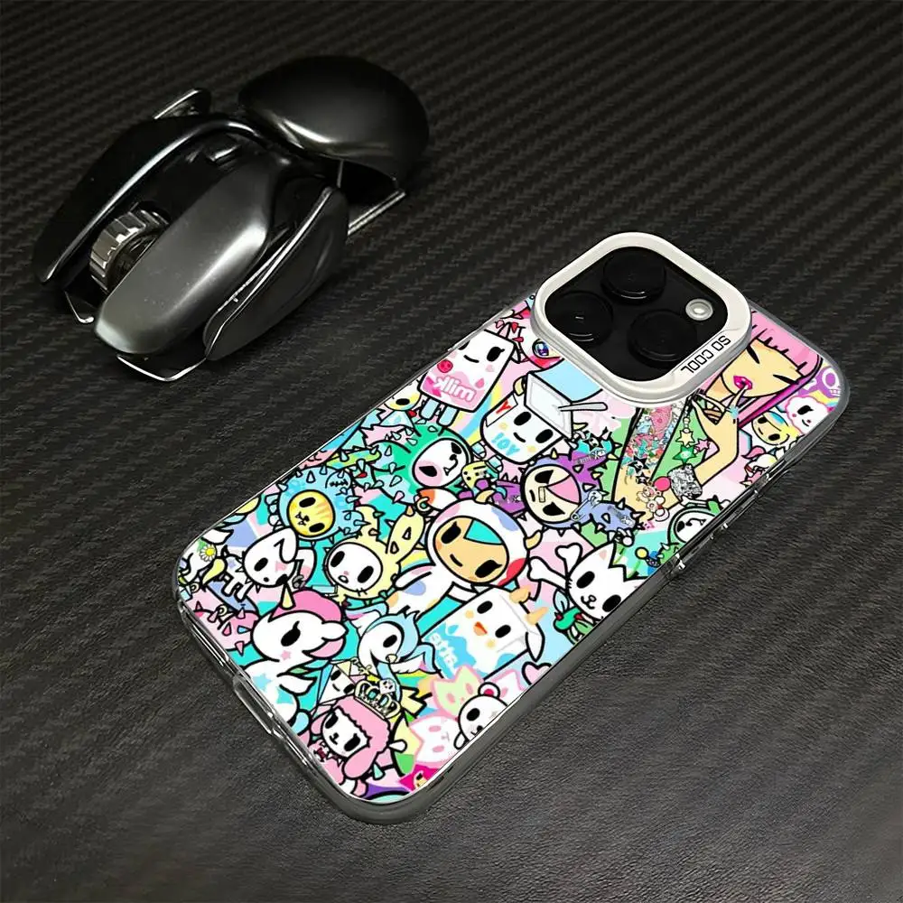 حافظة هاتف T-Tokidokis اليابانية لهاتف iPhone17,16,15,14,13,12,11 Plus، Pro Max غطاء أبيض غير لامع مقاوم للصدمات #3