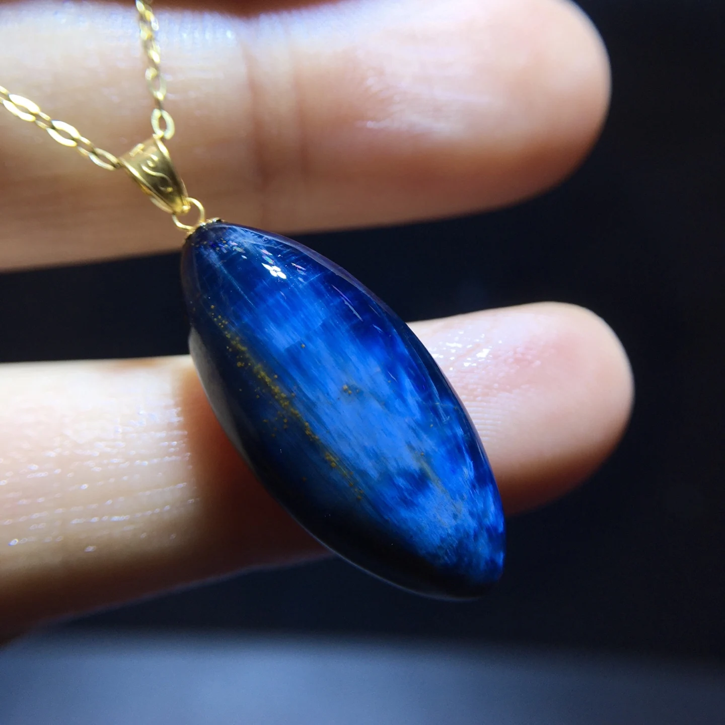 Natural Blue Pietersite Pendant Women Men 26/12mm Fire Pietersite Namibia Necklace Jewelry AAAAAA