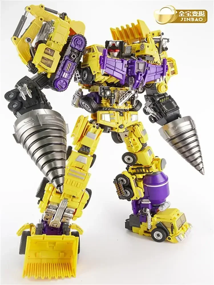 40 cm JINBAO Trasformazione Veicolo da costruzione oversize Jinbao Devastator Figure Giocattoli con kit di aggiornamento