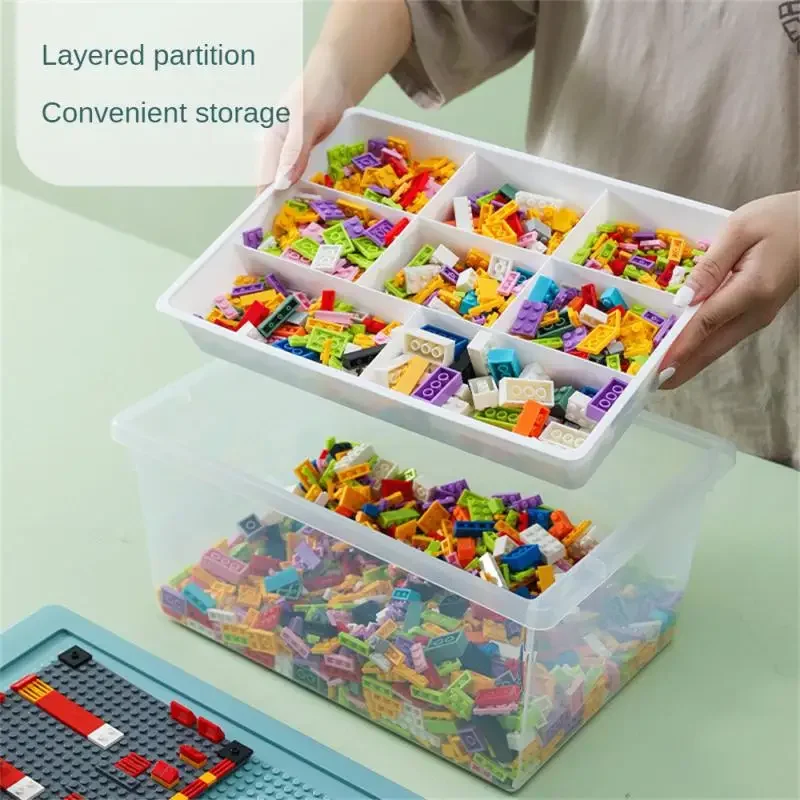 

Children's Toy Storage Box Building Block Classification Organizer Environmental Protection Safety Dust Prevention Detachab
