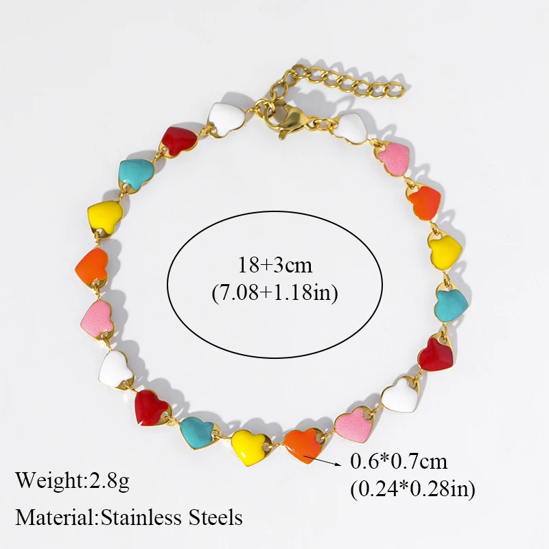 EILIECK 316L Edelstahl Trendiges Metall Wasserdichtes Blumen-Herz-Stein Halsketten-Armbänder-Set Edelstahl-Charm PVD-Schmuck – Detail 13