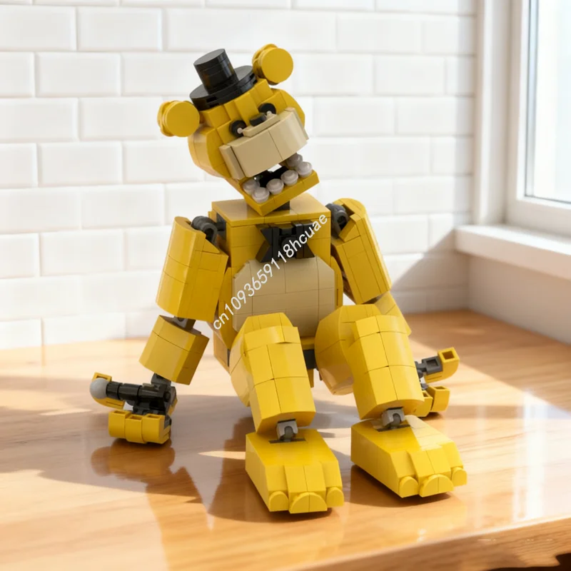 

489pcs MOC Golden Freddy Gamesed Model Building Blocks Construction Assemble DIY Toy Creative Christmas Gifts Education