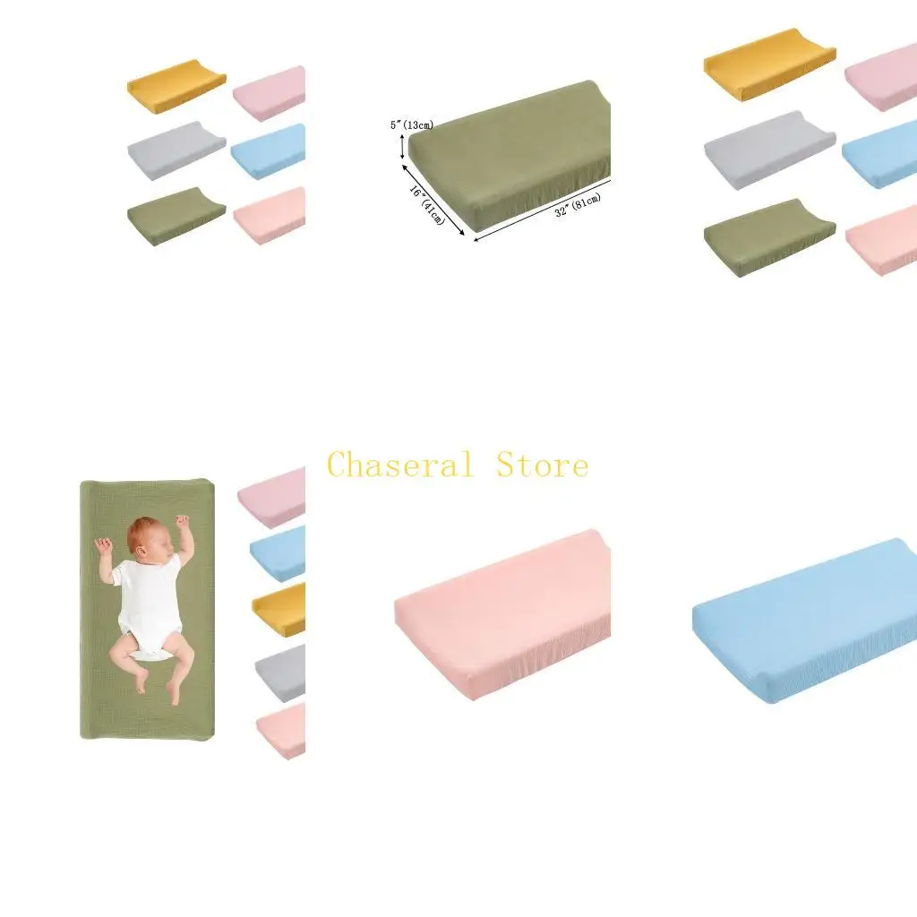 E7CE Unisex Baby Diaper Changing Muslin Pad Cover Cover Breathable Removable Change T