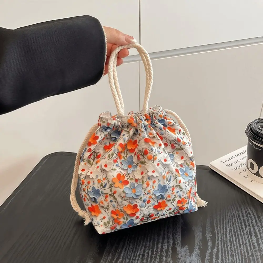 

Милая сумка с ручкой и милым принтом животных, универсальный стиль, сумка-ведро в национальном стиле, повседневная нейлоновая мини-кошелек, модные аксессуары