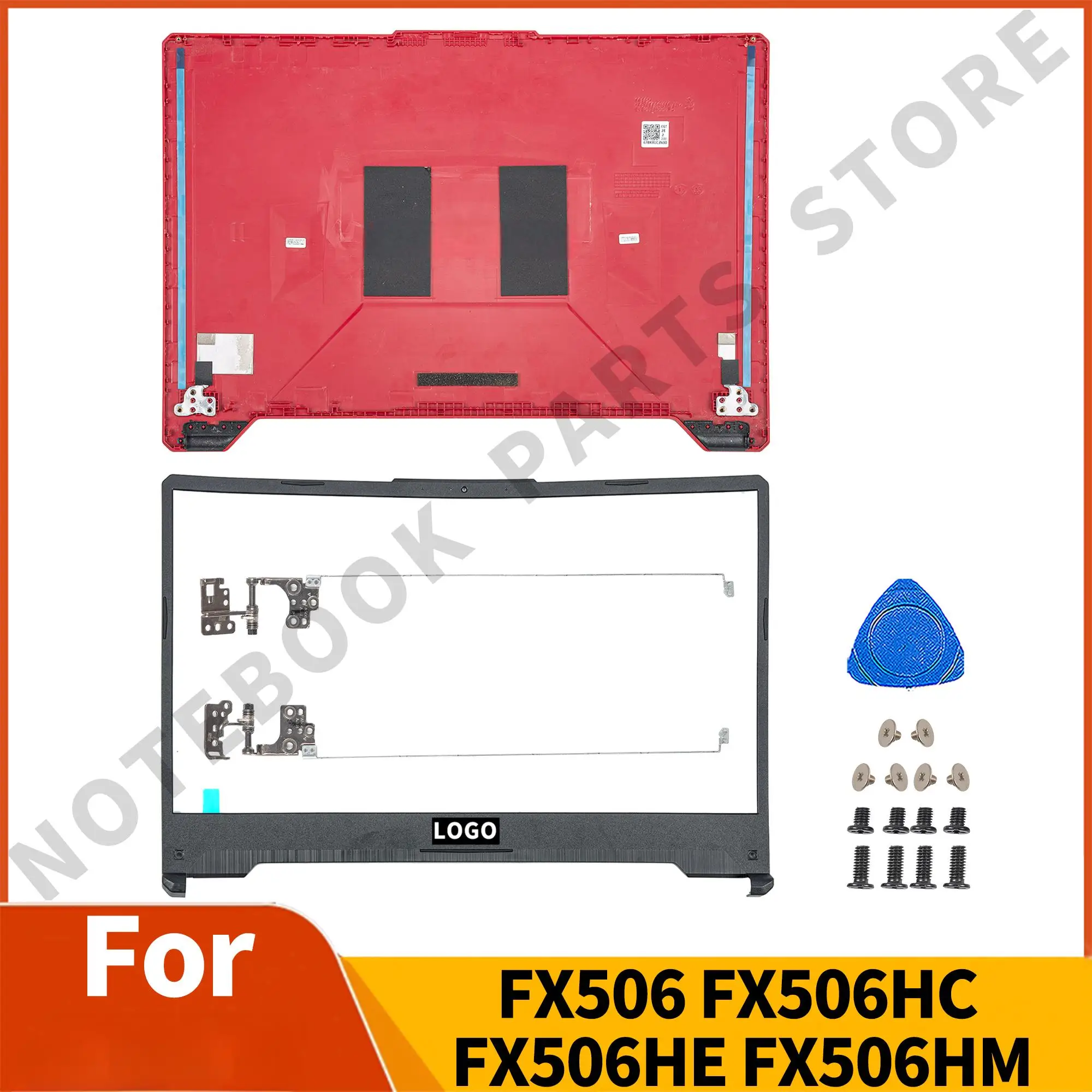 

New Parts For FX506 FX506HC FX506HE FX506HM LCD Back Cover Top Lid Front Bezel Hinges Laptop Cases Replacement