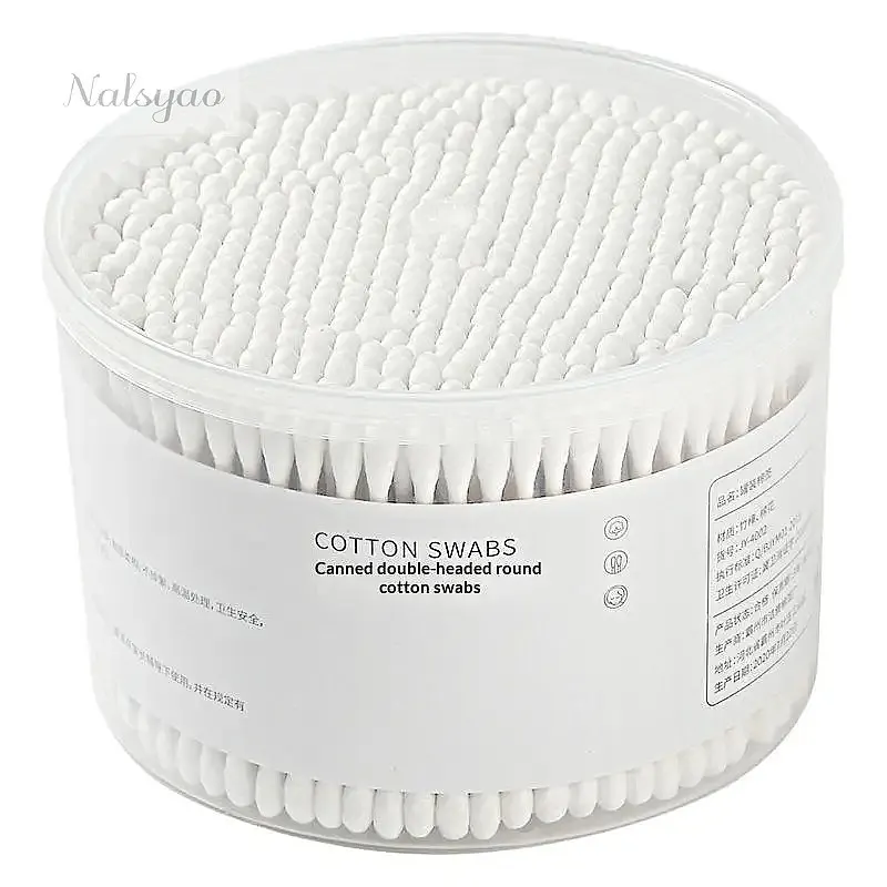 Double Head Cotton Swab Ear Remover 500Pc Boxed Cosmetic Cotton Buds for Women Makeup & Ear Cleaning Tools
