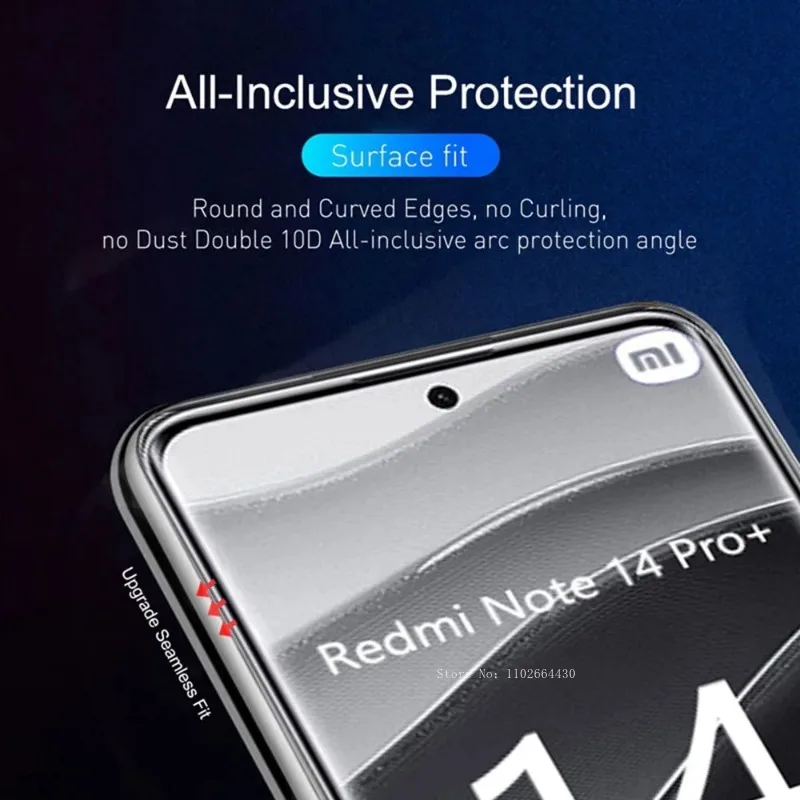 3 PCS Hydrogel Film For Xiaomi Redmi Note 14 Pro Plus 14 5G Redmi 14C Screen Protector For Xiaomi 15 14T Pro Soft Hydrogel Film