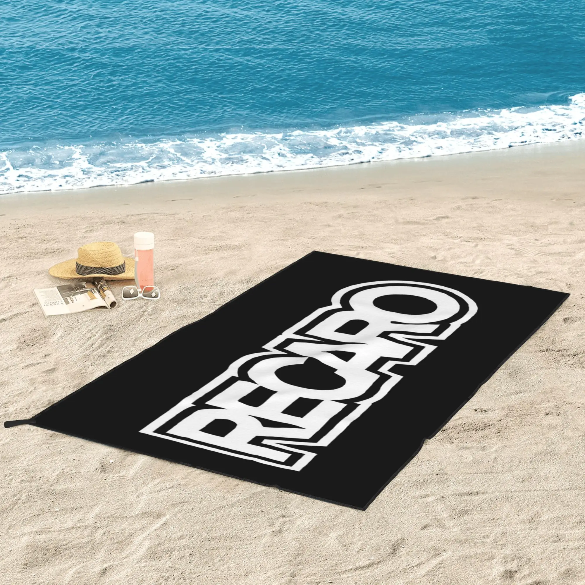 Recaro Houndstooth Logo Beach Towel Soft Microfiber Quick Dry Absorbent Quick Towels For Swimming