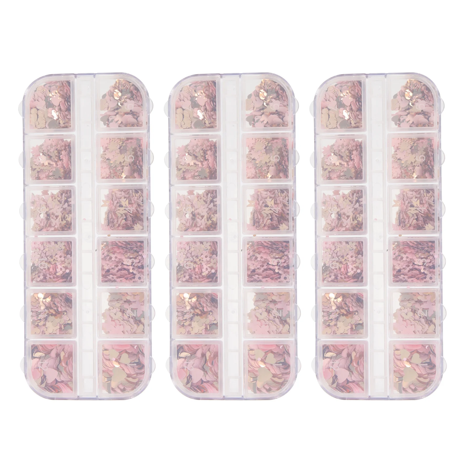 

3 Boxes Nail Sequins Nail Art DIY Thin Glitter Romantic Shapes Lightweight Manicure Supplies Party Decor Manicure Tools