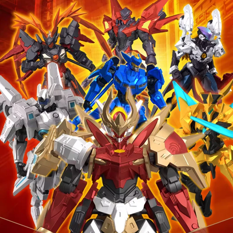 

Authentic Hot Toys Honor Of Kings Mecha Series Trendy Blind Box Assembly Figurines Action Figure Models Ornament Festival Gifts