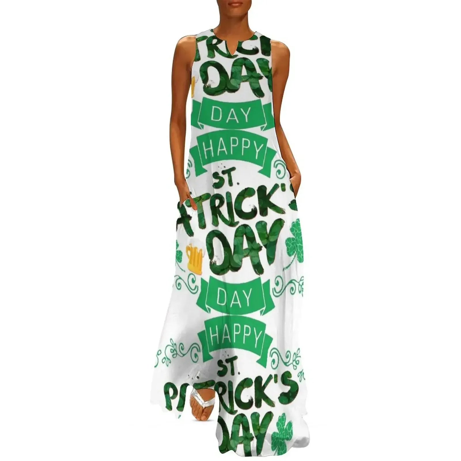 

Happy St Patrick's Day Gift Long Dress Clothing female elegant women's sets dress women summer 2025 evening dress ladies
